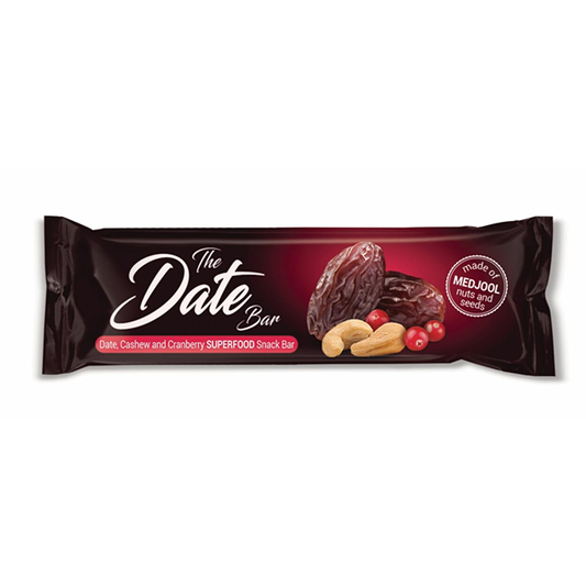 Date Bar – Dattel-Cashew Riegel mit Cranberry