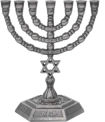 Kleine Menorah mit Davidstern