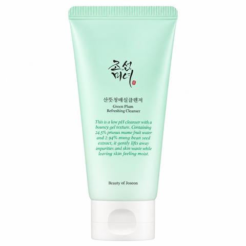 Beauty of Joseon Green Plum Refreshing Cleanser: mintgrüne Tube mit weißer Kappe, 100 ml
