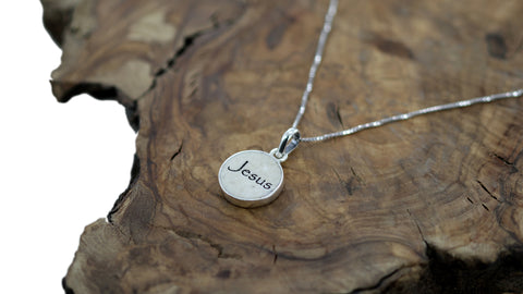 Pendant with the name "Jesus" on Jerusalem stone