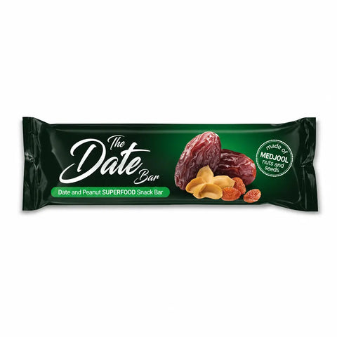 Date Bar Medjool Power Bar Peanut &amp; Raisin | Naturally sweet energy snack