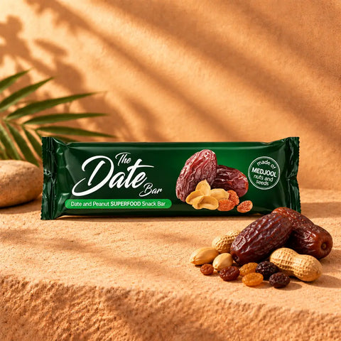 Date Bar Medjool Power Bar Peanut &amp; Raisin | Naturally sweet energy snack