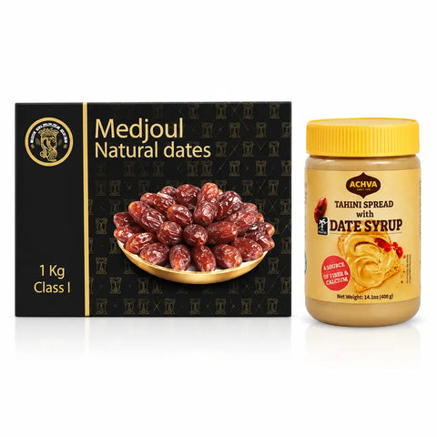 Golden Energy Set – Tahini & Date Syrup Spread 400 g + 1 kg Medjool Dates