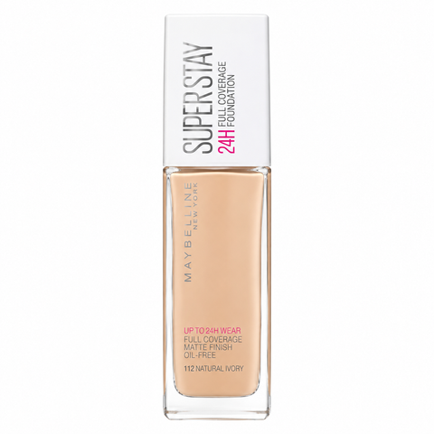 Maybelline Superstay 24H Full Coverage Foundation 30 ml, flüssige Foundation mit mattem Finish
