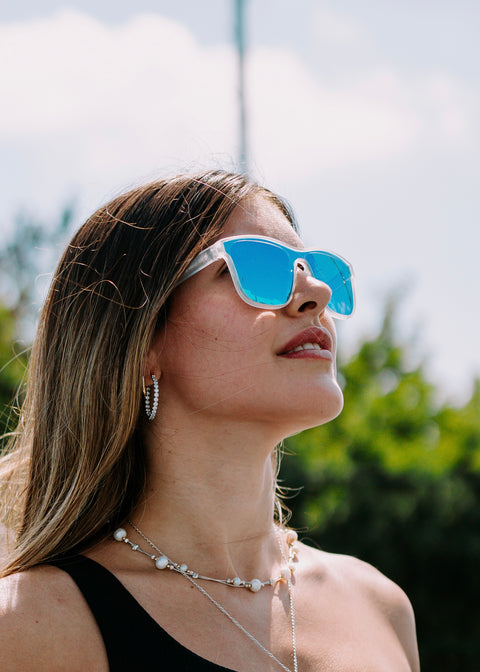 Hasten Blue Sunglasses – White & Blue
