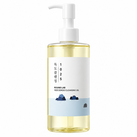 Round Lab 1025 Dokdo Cleansing Oil Reinigungsöl in der Pumpflasche mit Robben-Etikett, Frontansicht