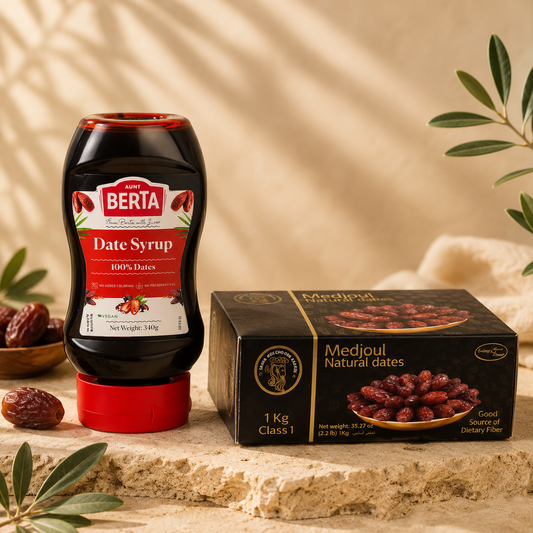 Medjool Date Power Set: 1 KG Dates & 500 g Silan Date Syrup