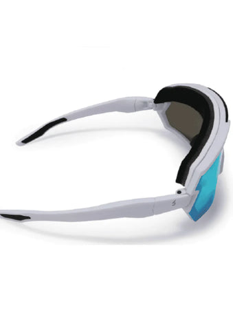 Apex Swift Rush Weiß-Blau | Sportbrille im urbanen Performance-Design
