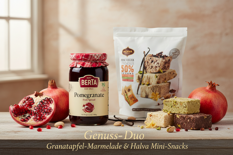 Enjoyment Duo | Pomegranate Jam & Halva Mini-Snacks