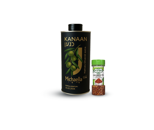 Michaella Gourmet Duo | Canaan Olive Oil 2025 & Chili Flake Delicacy