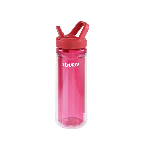 SOURCE Eco Duo Straw - Double-walled Tritan bottle with drinking straw - 600ml