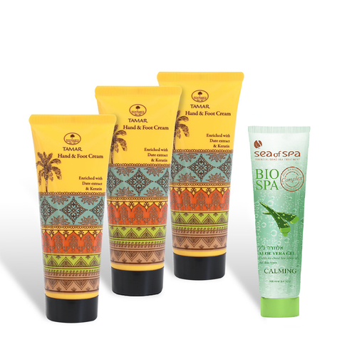 Natural Hand & Foot Cream and Aloe Vera Gel - Set | Natural | Schwartz