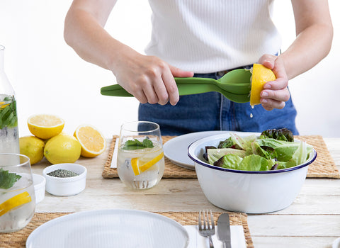 JUICEPAIR salad servers and lemon juicer